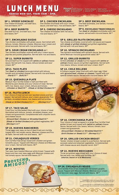 don tomas mexican grill menu|Don Tomas Mexican Grill